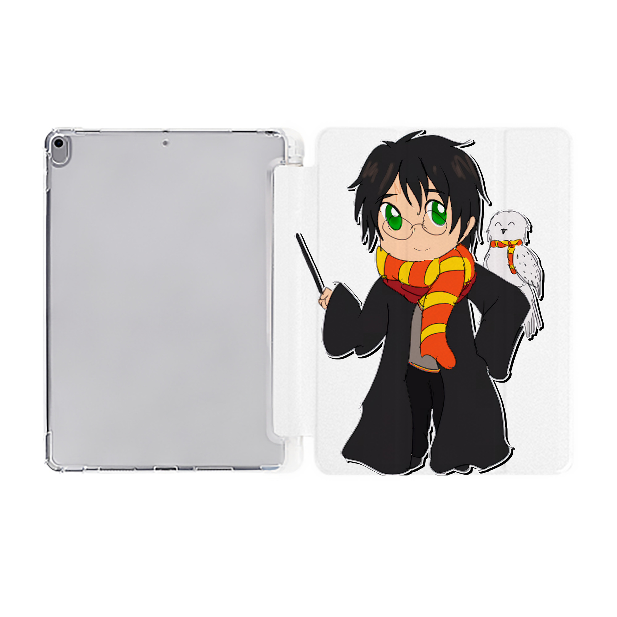 （画像用） Harry Potter ハリー・ポッターシリーズ IPad ケース ペン収納付き 三つ折りスタンド PUレザー×シリコン 対応機種9.5/10.5/10.9インチ